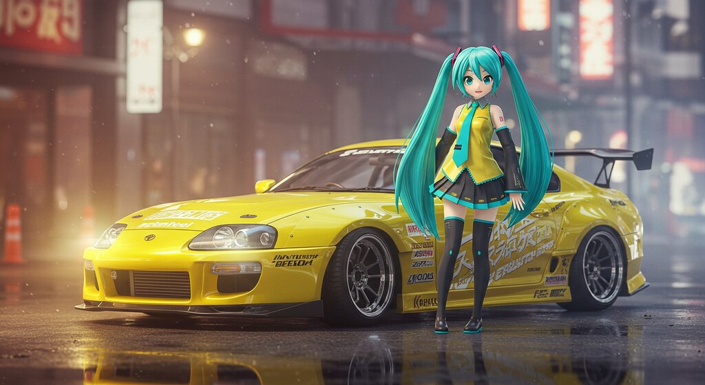 初音ミクとGRスープラ