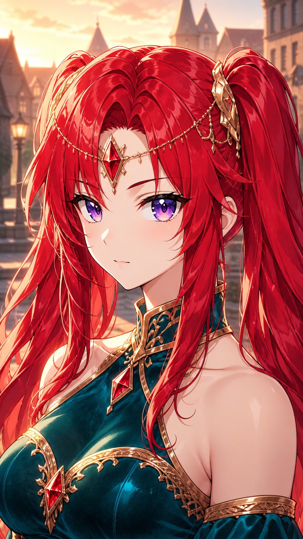 深緑の玉座に紅は微笑む
