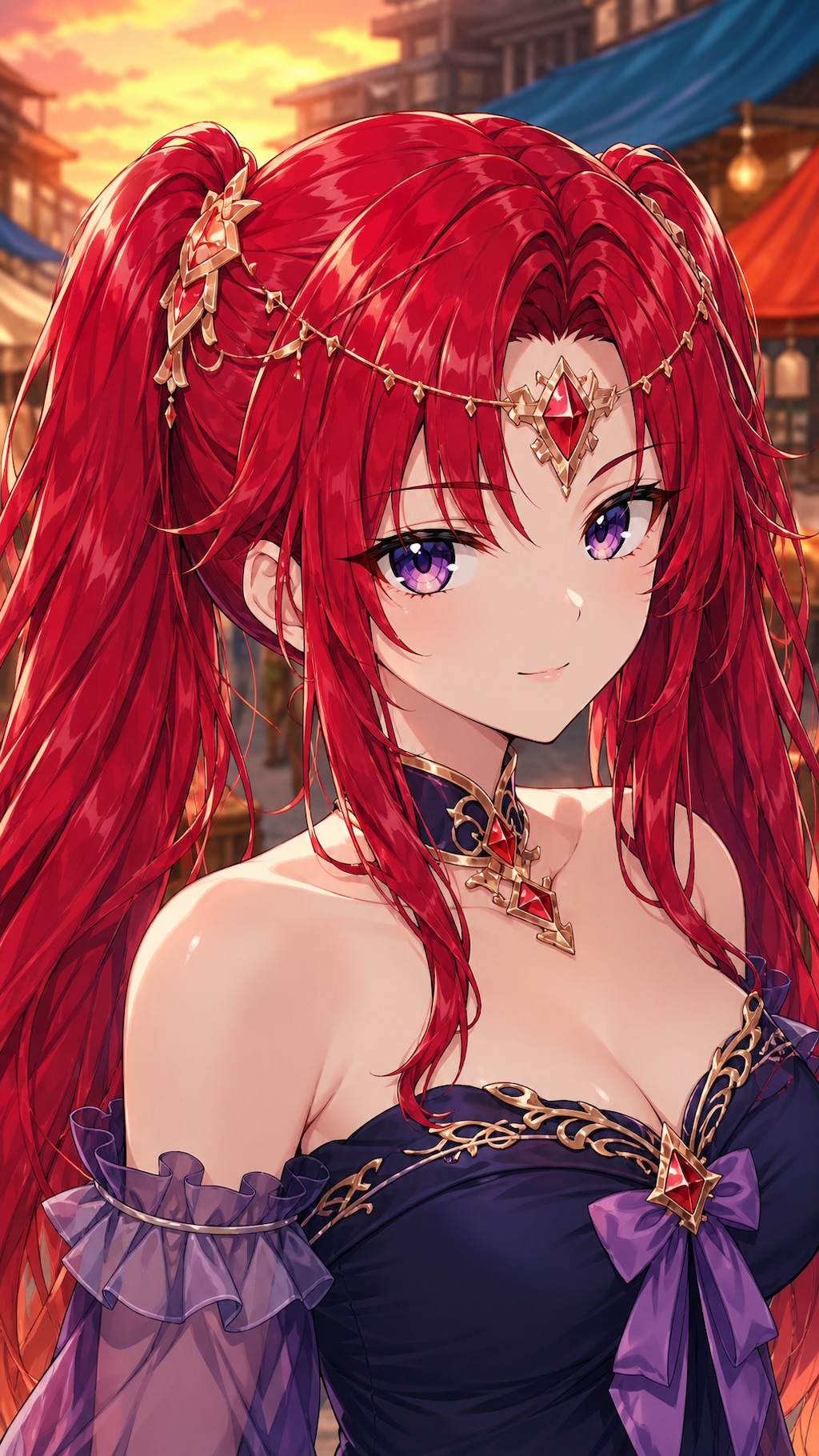 深緑の玉座に紅は微笑む