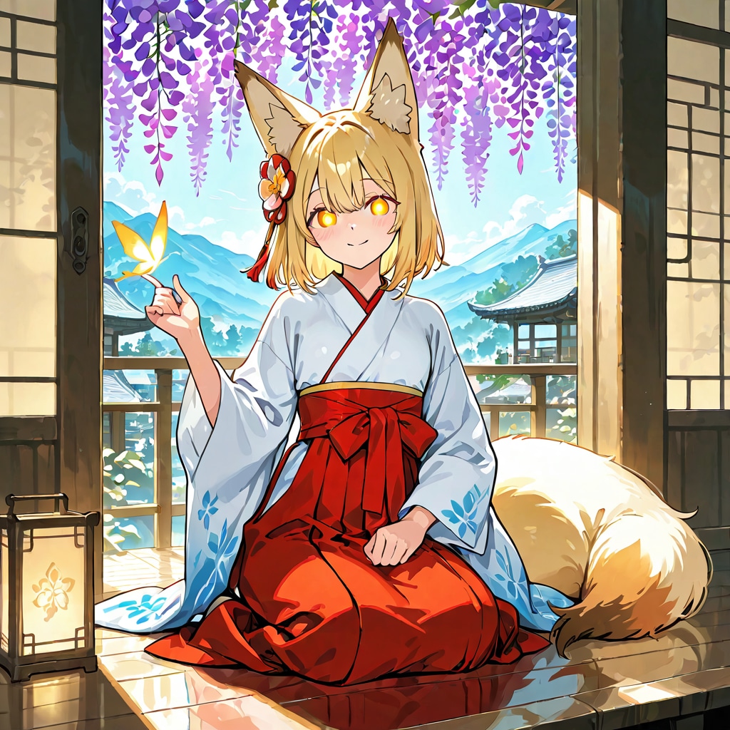 雲上の楼閣と霊狐の誘い