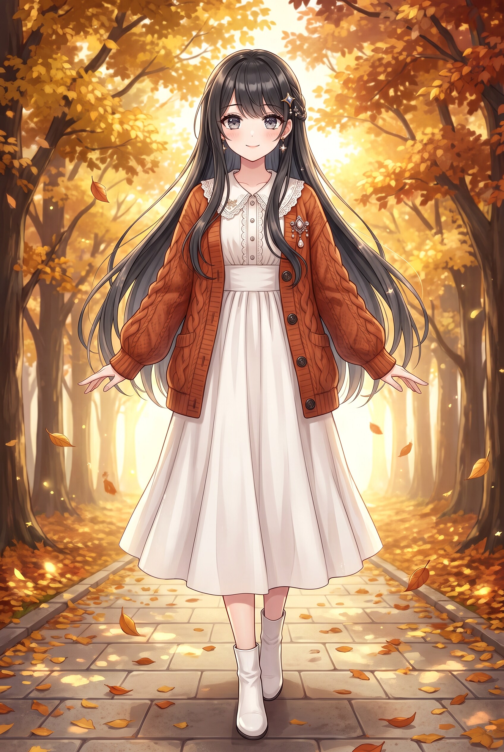 秋暉遊歩少女 | の人気AIイラスト・グラビア