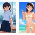 クラスの好きな子が水着写真をアップしたのでついオカズに… 5枚目