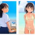 クラスの好きな子が水着写真をアップしたのでついオカズに… 7枚目