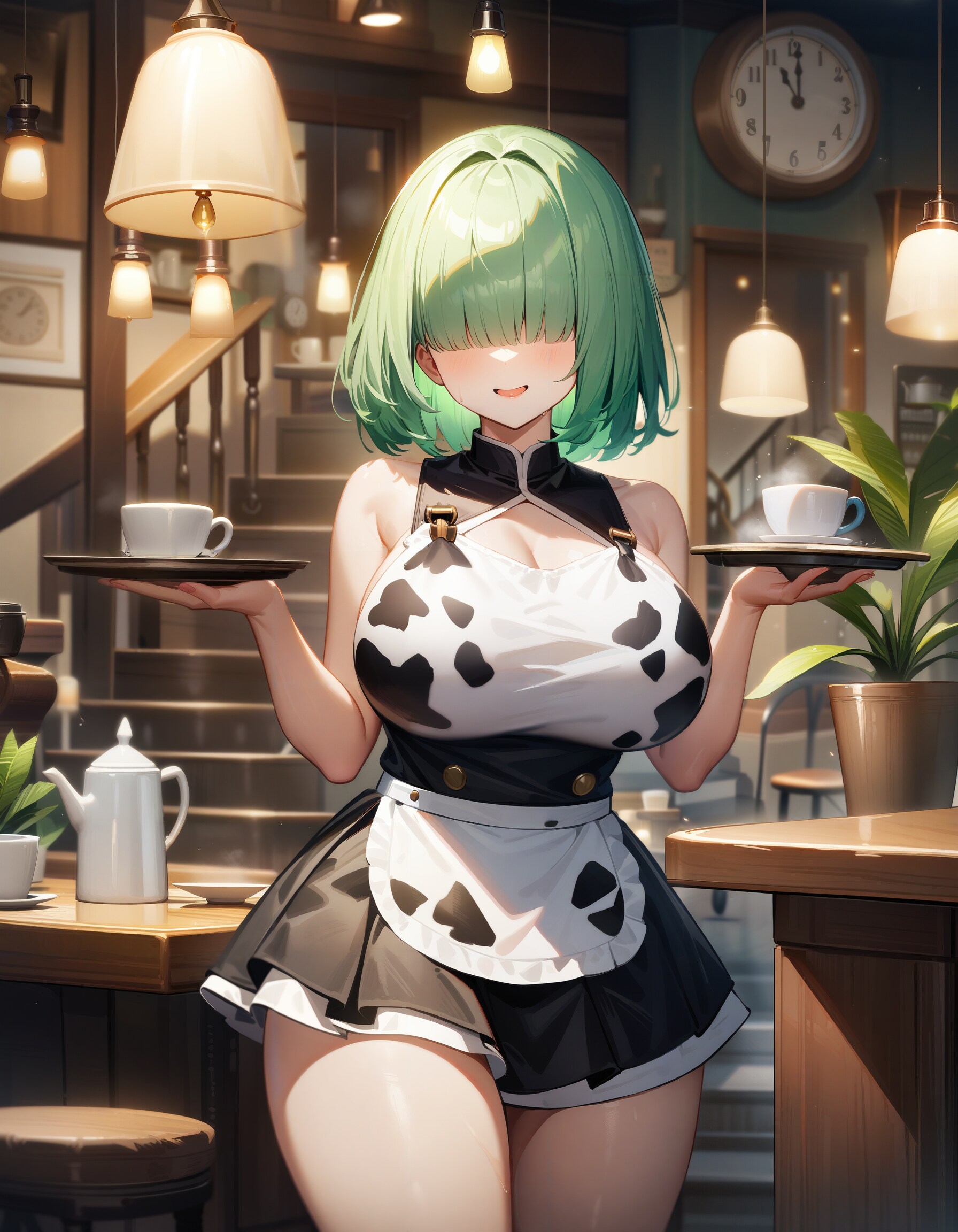 牧場カフェの目隠れ看板娘