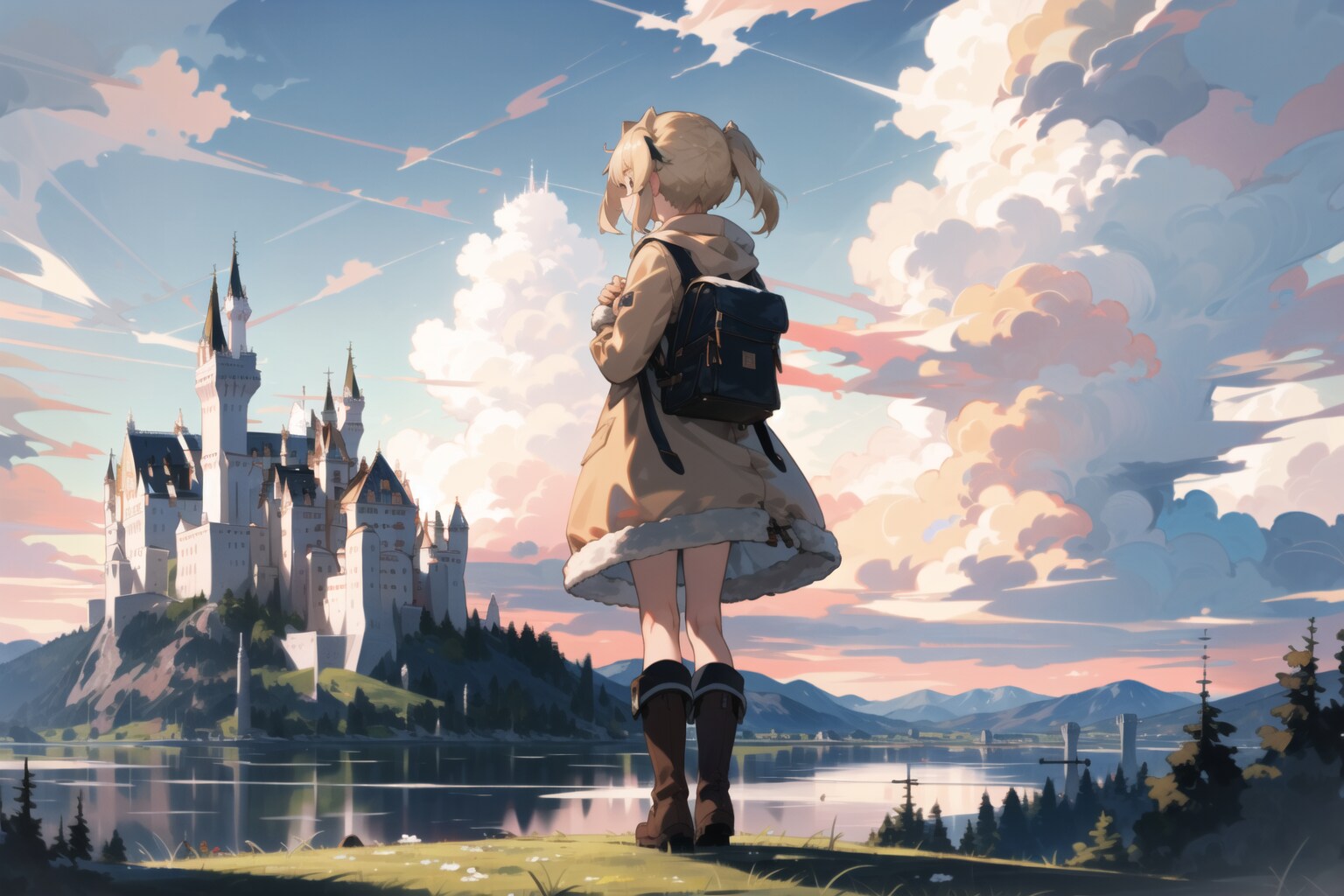 お城を見に来た少女