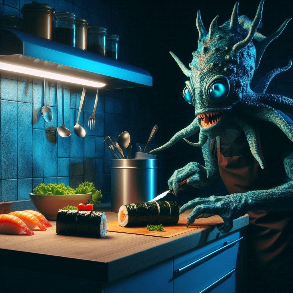 回転寿司店の裏側