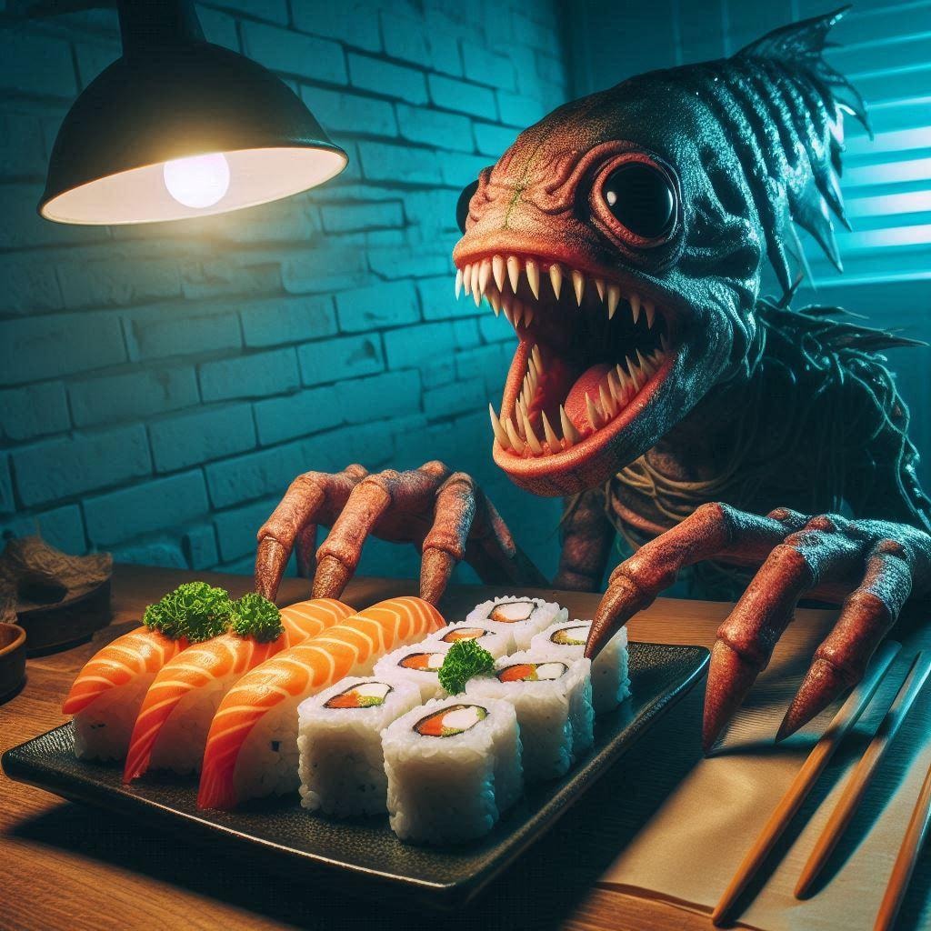 回転寿司店の裏側