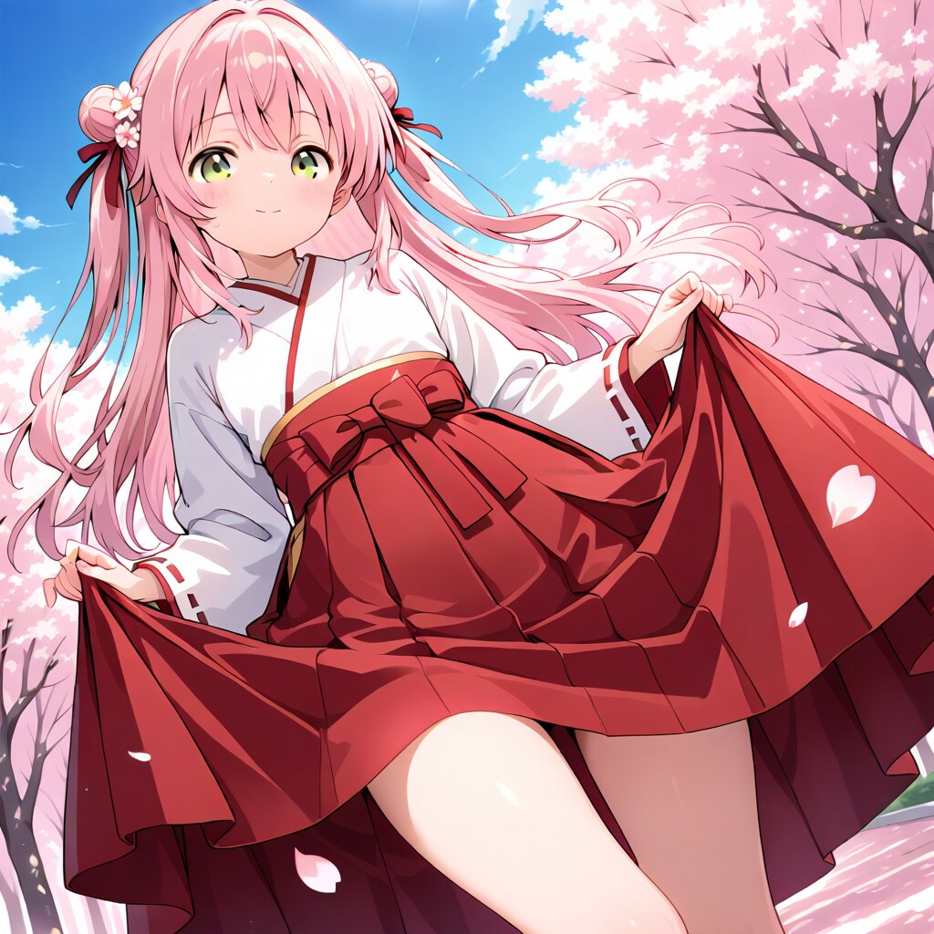 巫女と桜 | の人気AIイラスト・グラビア