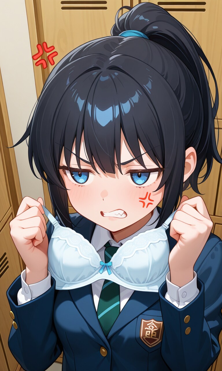 【うちの子】中学からサイズが変わらないことにイライラするチハルちゃん