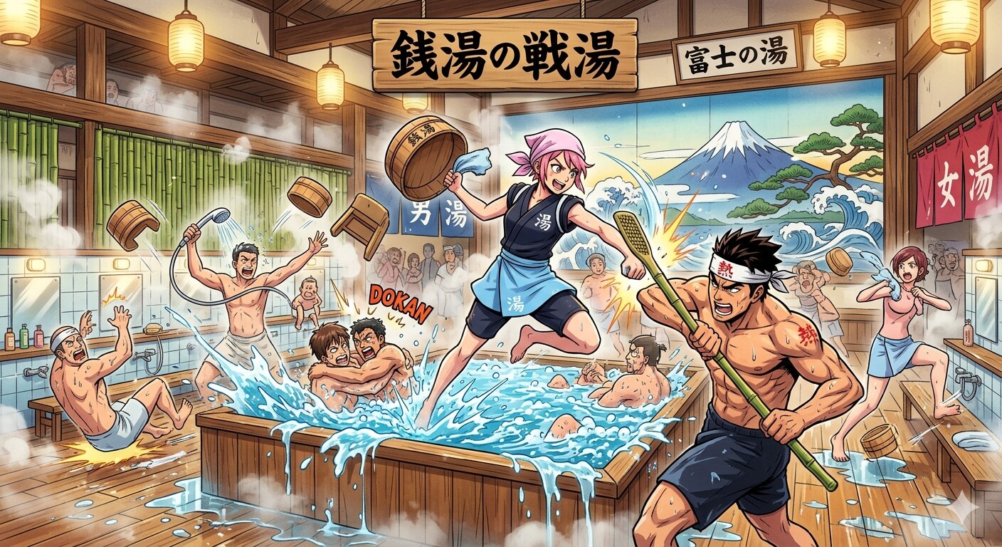 【こんな銭湯があったら】銭湯の戦闘