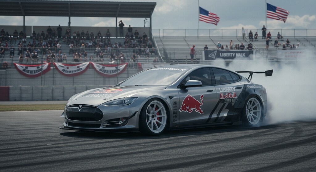 リバティーウォークテスラのドリ車