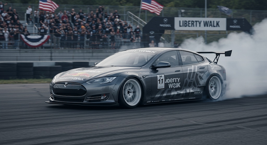 リバティーウォークテスラのドリ車