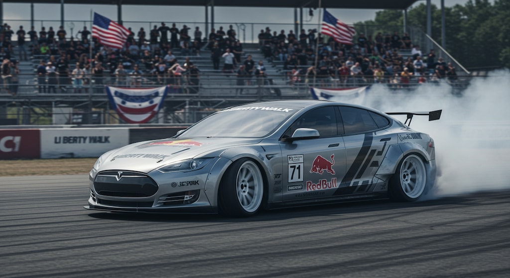 リバティーウォークテスラのドリ車