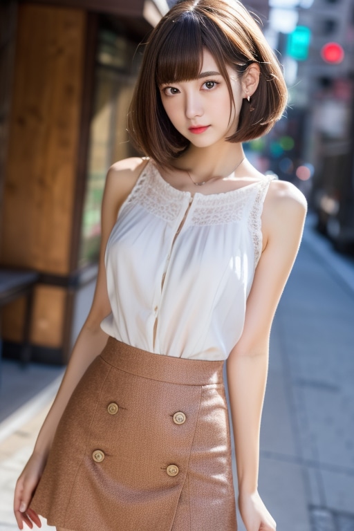 夏の終わりの街角 | の人気AIイラスト・グラビア