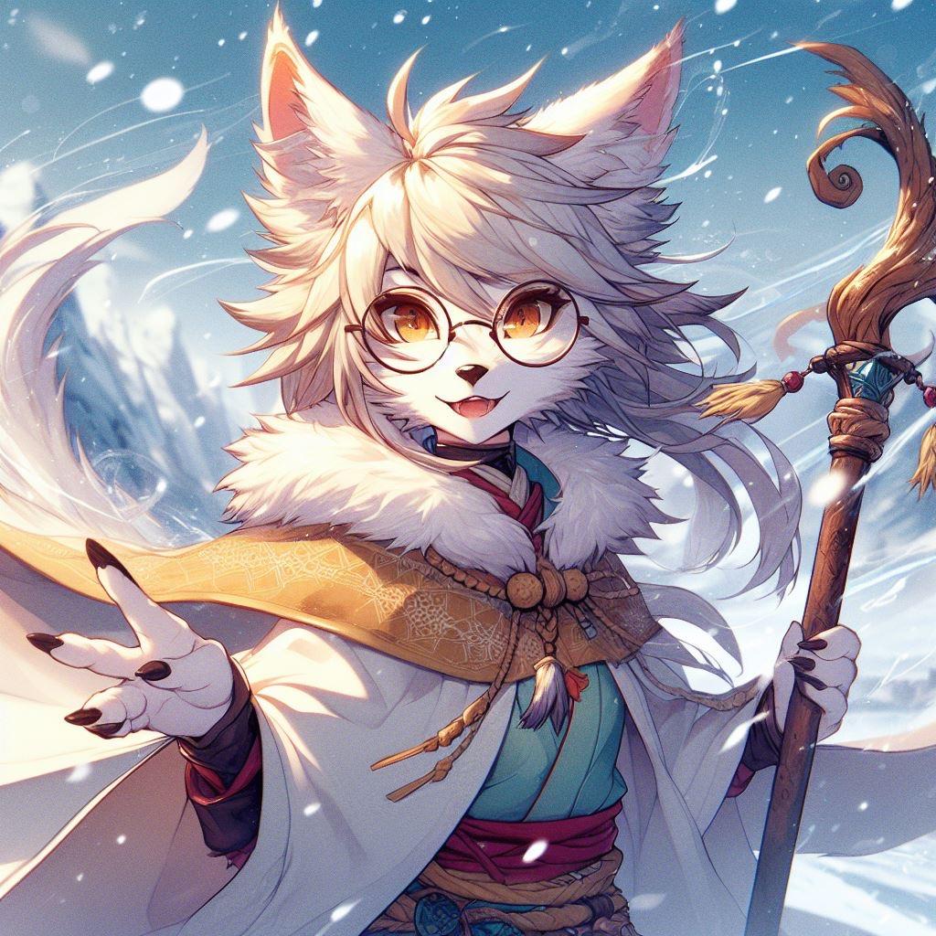 雪原の獣人魔法使い