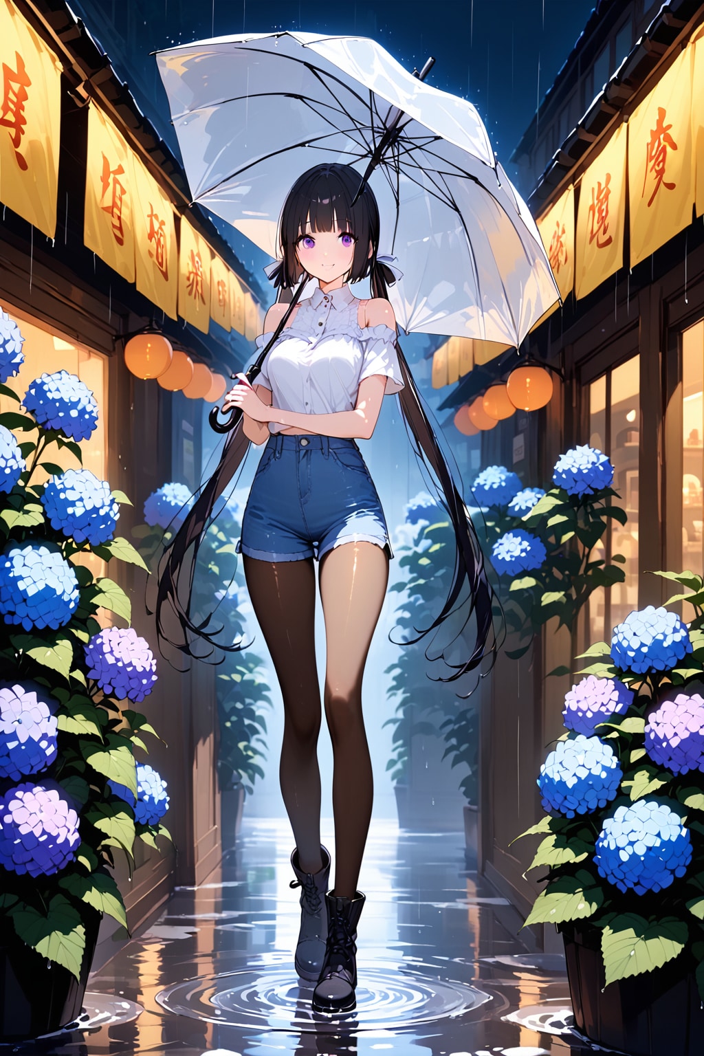 あいにくの雨ですが夜の市場も賑わってますね❤️