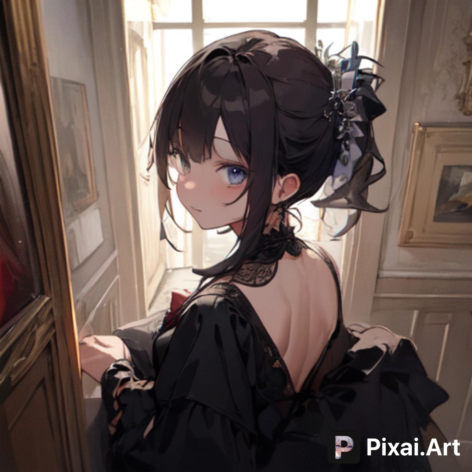 デジタルノワール - 黒服メイドの魅惑のイラスト