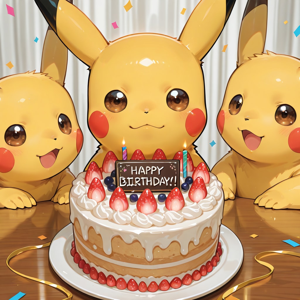 ピカチュウ　誕生日ケーキ　2026/2/19