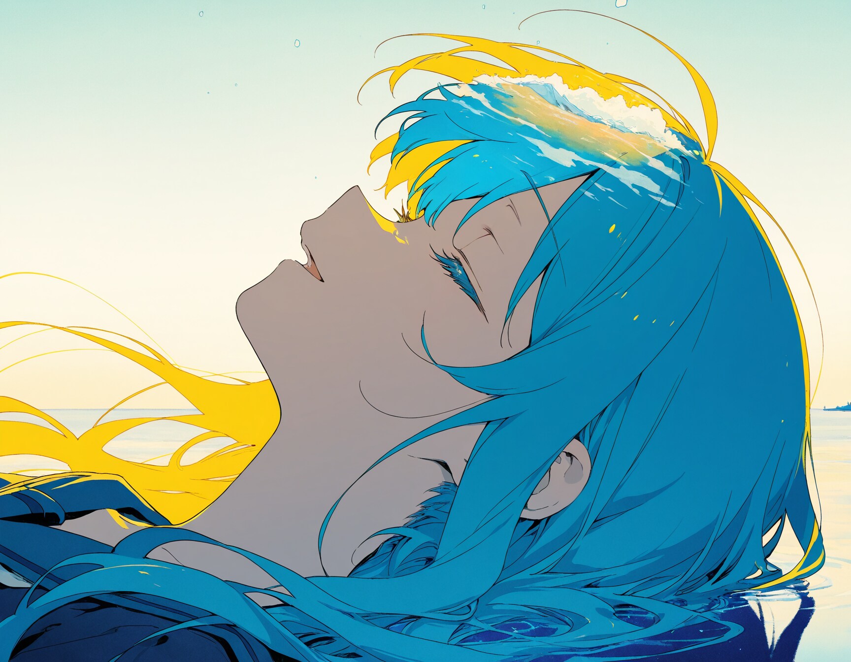 波の唄 | の人気AIイラスト・グラビア