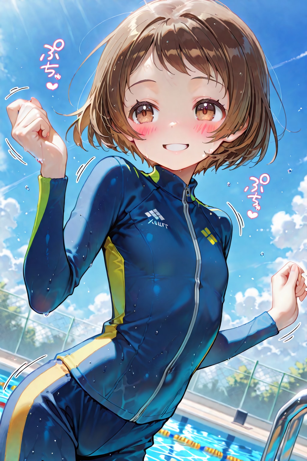 スク水今昔　モデル:コフィちゃん