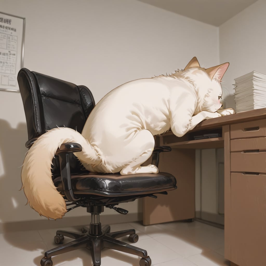 主人の椅子を奪う猫 | の人気AIイラスト・グラビア