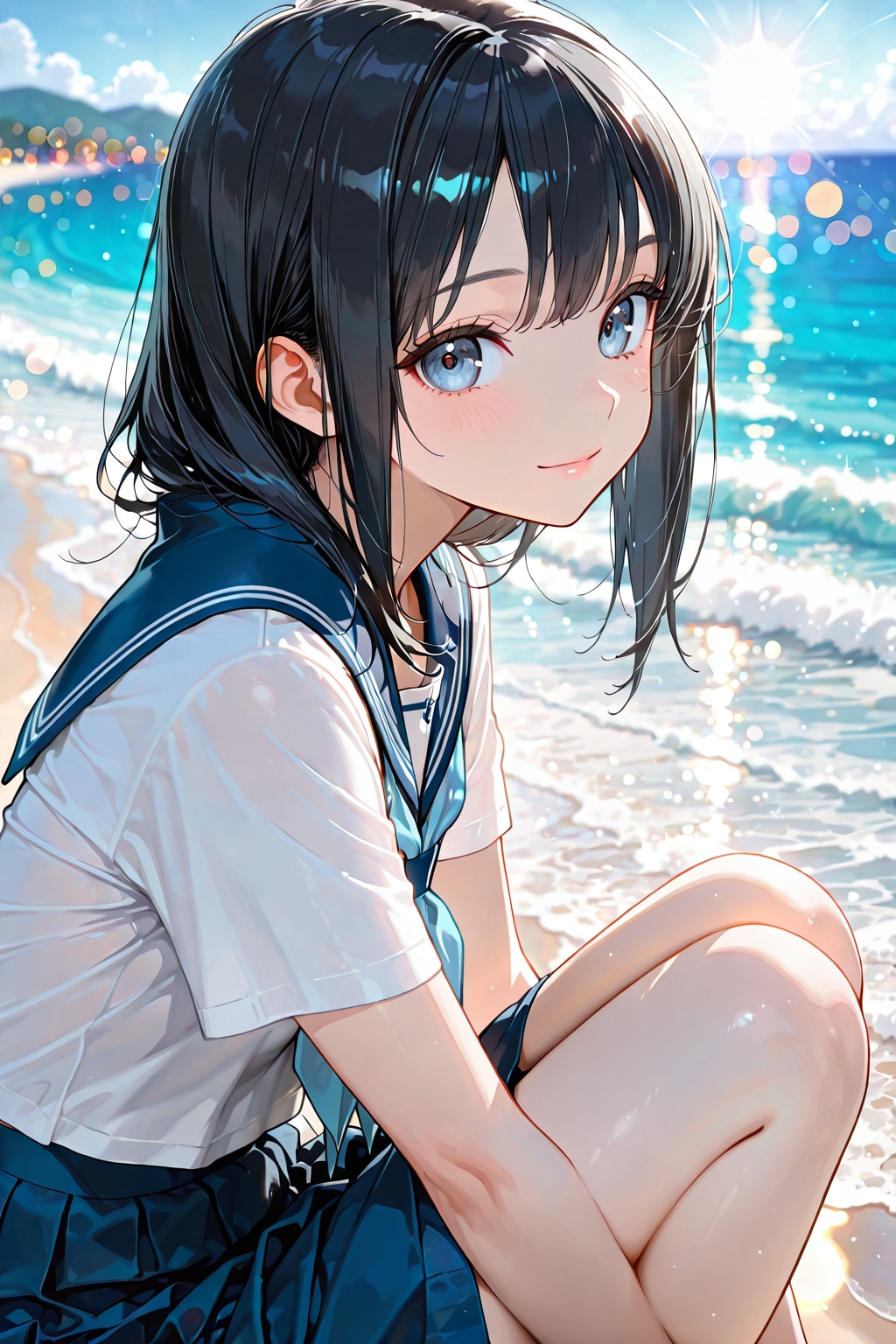夏の砂浜(ECHIDNA)(2) | の人気AIイラスト・グラビア