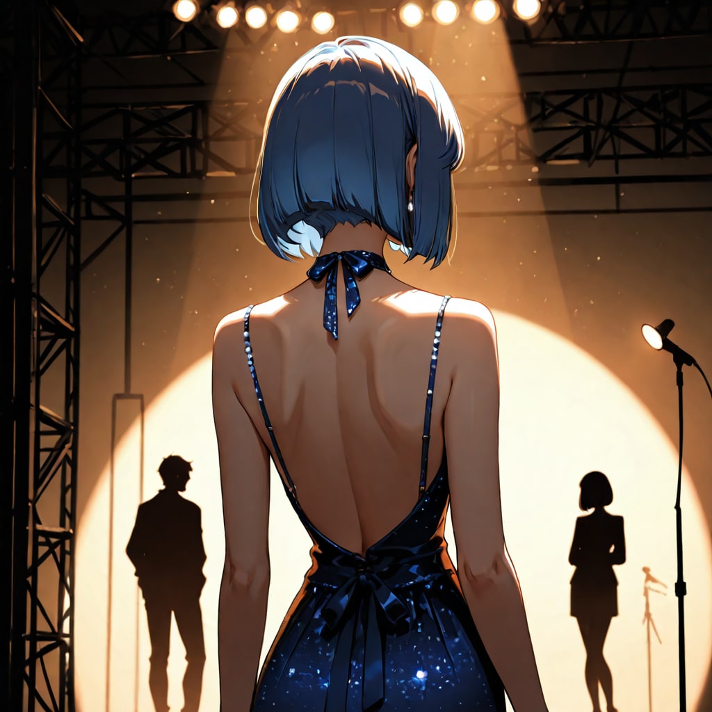 ステージ裏の静かな瞬間 | の人気AIイラスト・グラビア