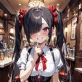 ウェイトレス　目隠れツインテール 4枚目