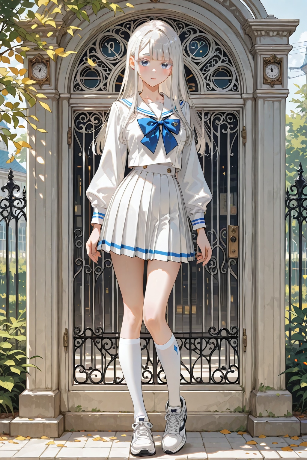 制服の銀髪さん