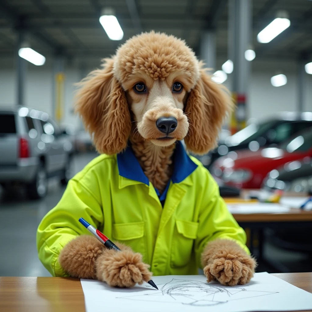 自動車設計会社勤務のプードル