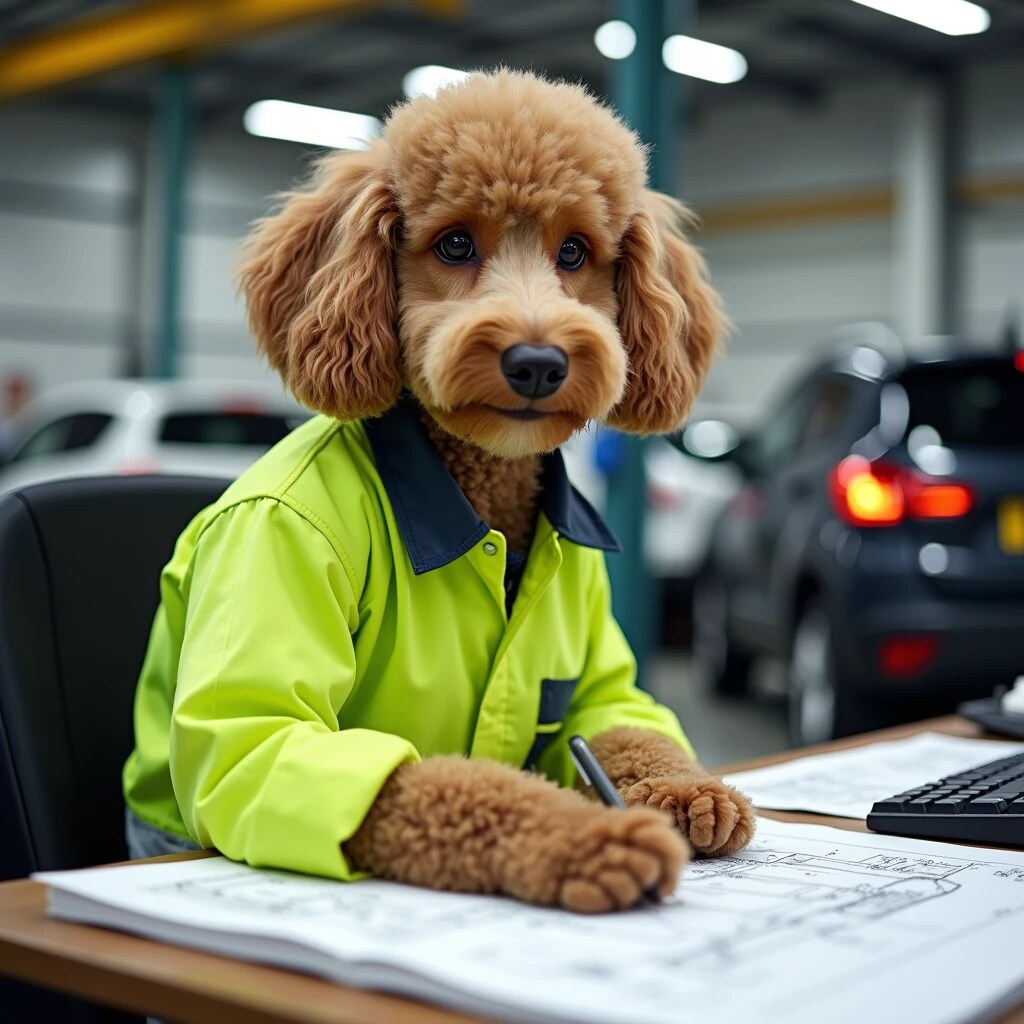 自動車設計会社勤務のプードル
