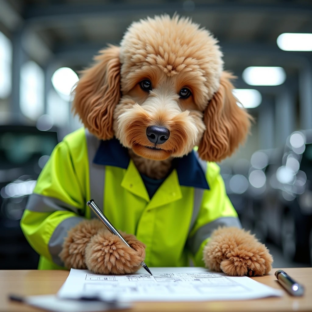 自動車設計会社勤務のプードル