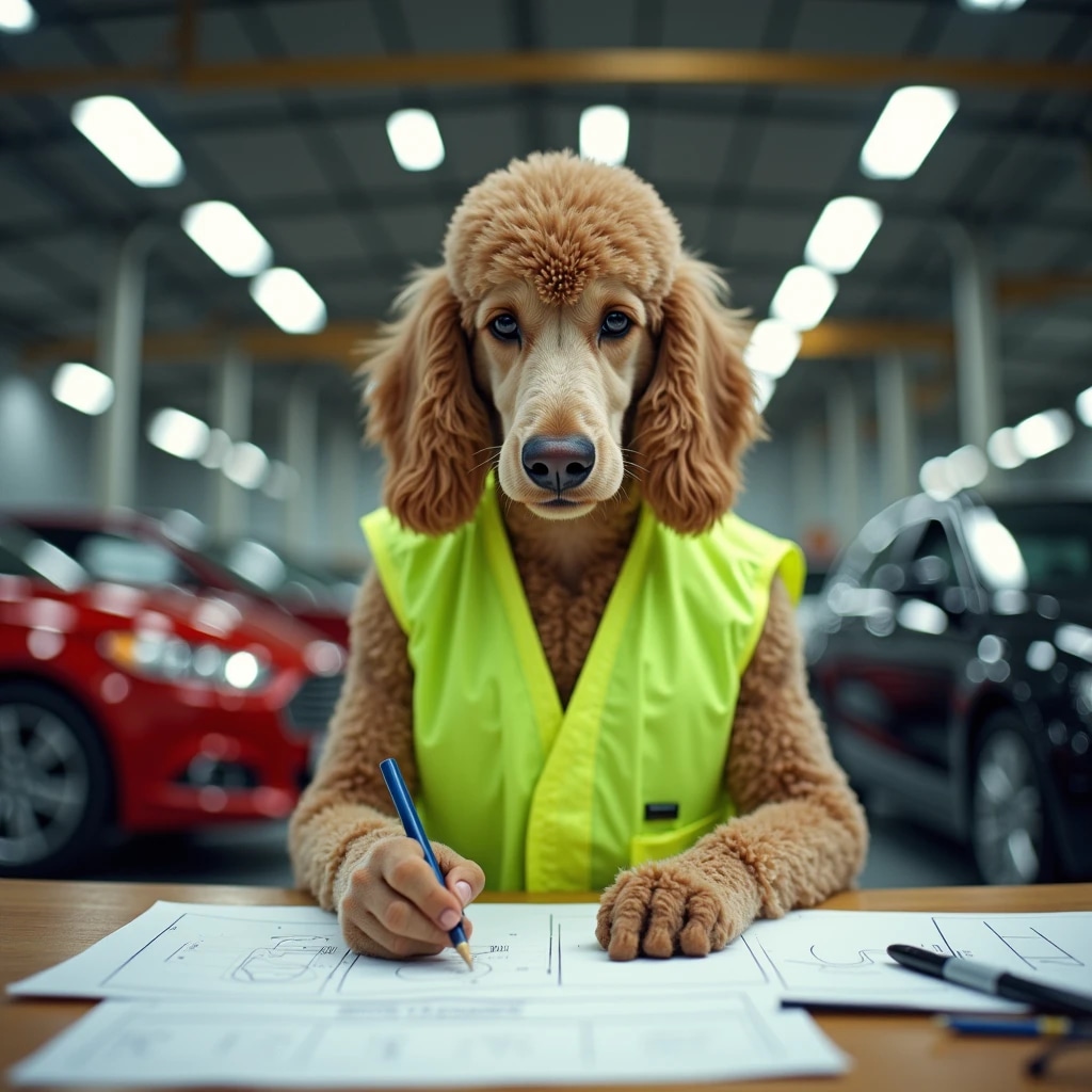 自動車設計会社勤務のプードル