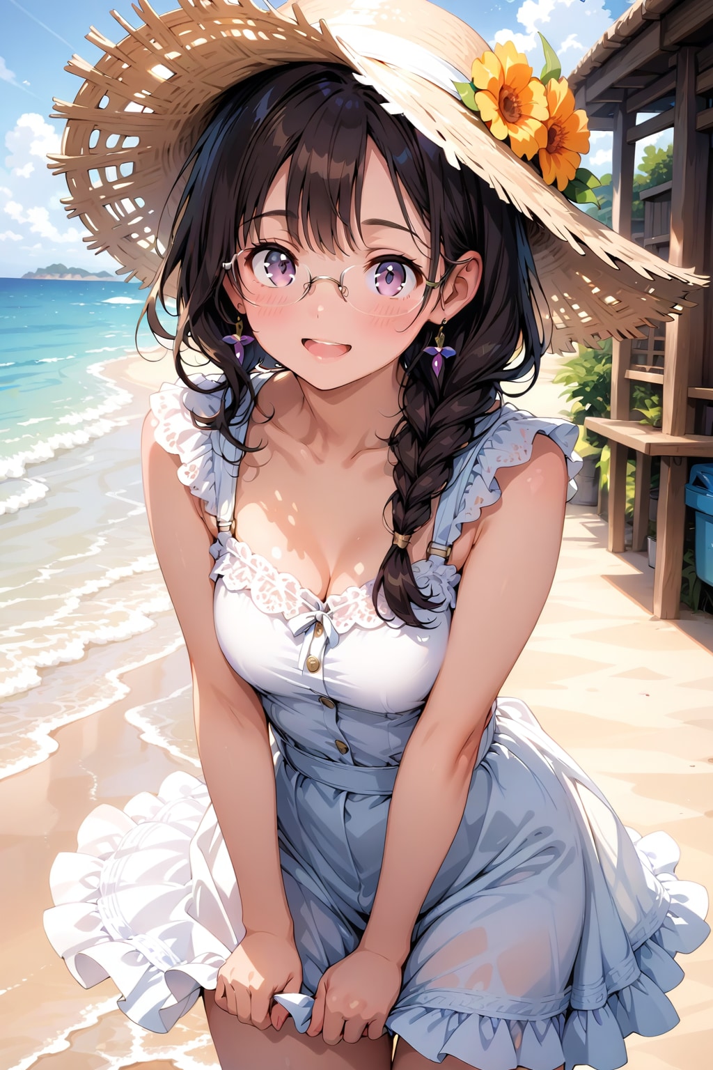 浜辺の三つ編みさん(LARIMAR)