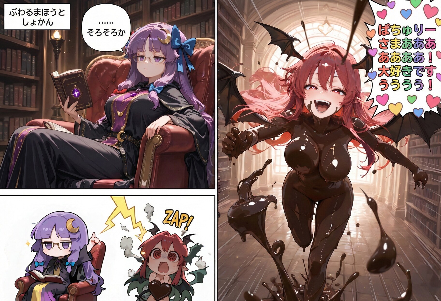 ちょこれーと事変・ぶわるとしょかん・ぱちゅこあ