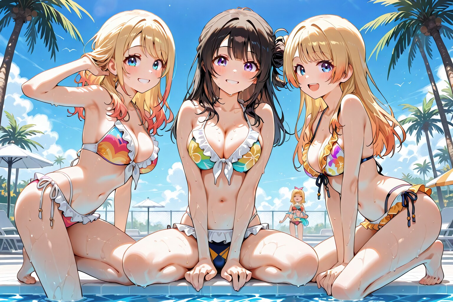 リゾートを満喫中。