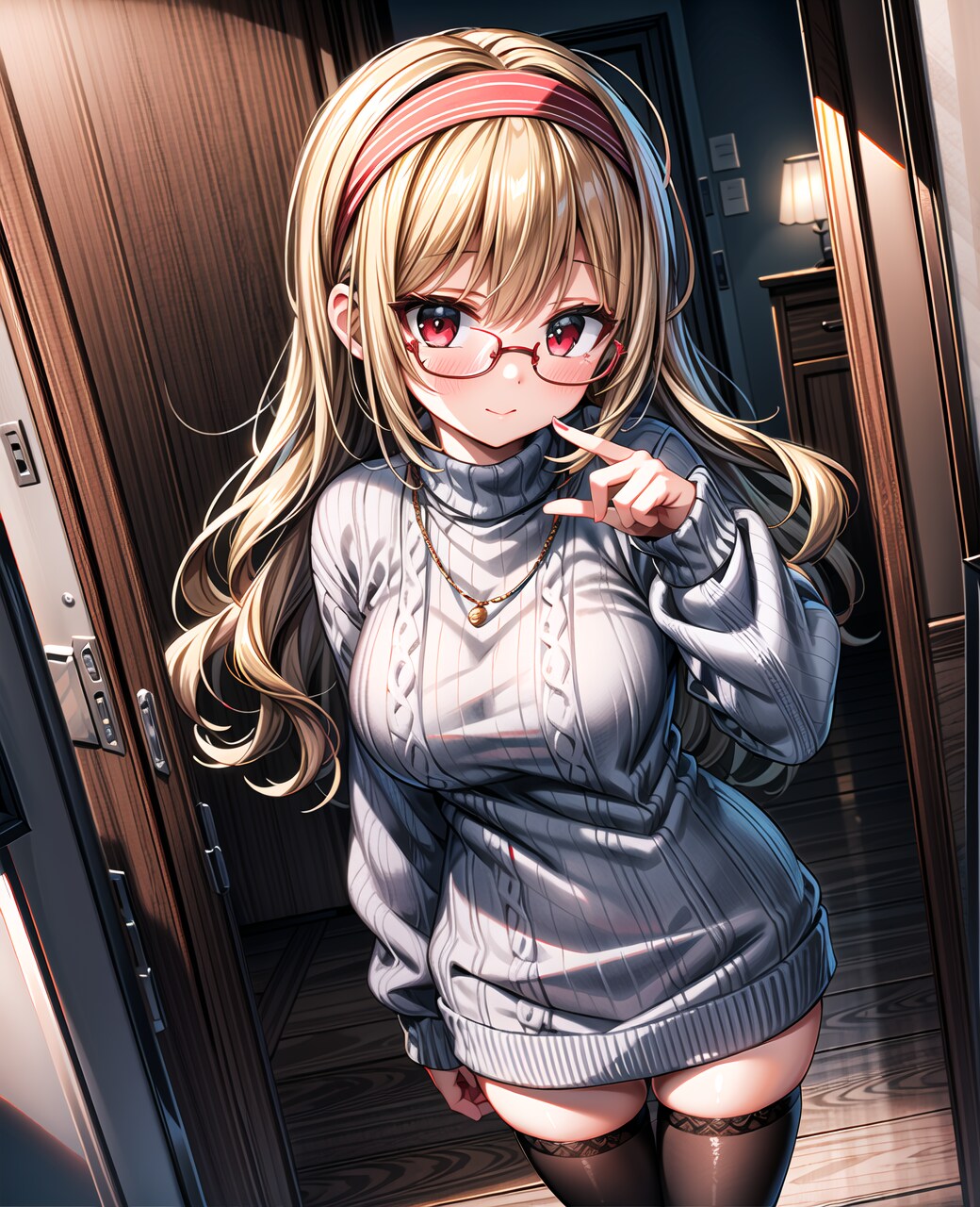 金髪お姉ちゃん・ニットワンピ