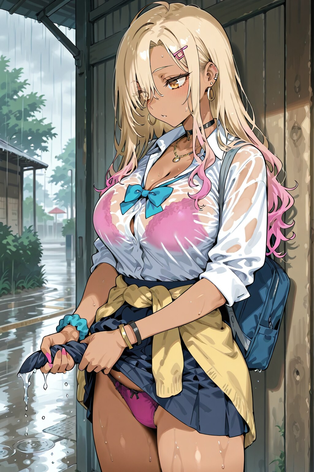 濡れ透けギャル