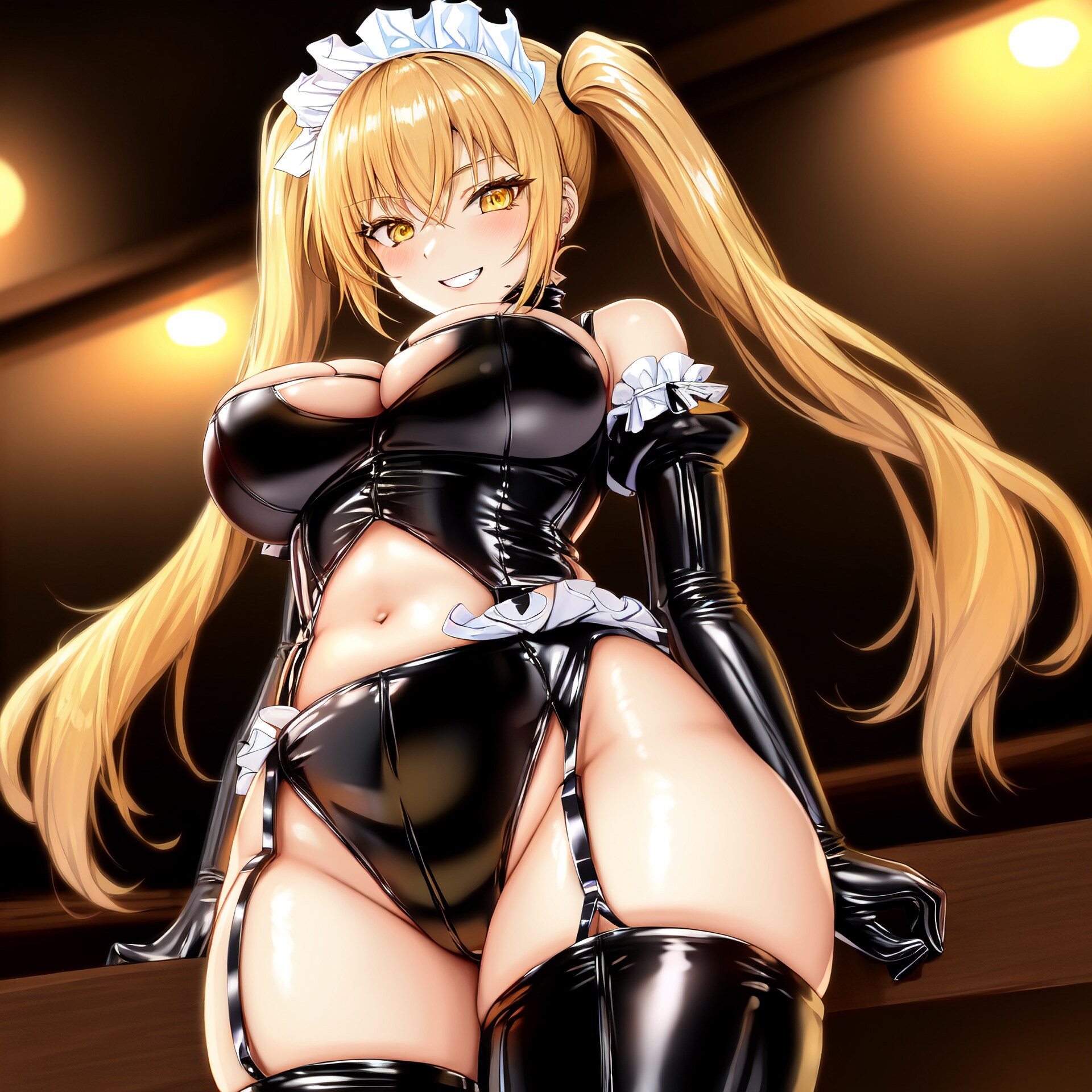 金髪ツインテールドSメイドちゃんにご奉仕されたいローアングル