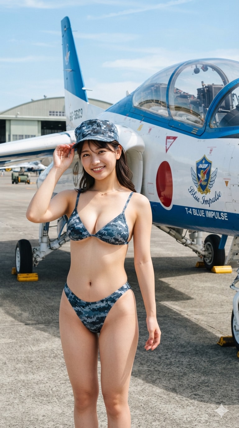 １３日の女性航空自衛官
