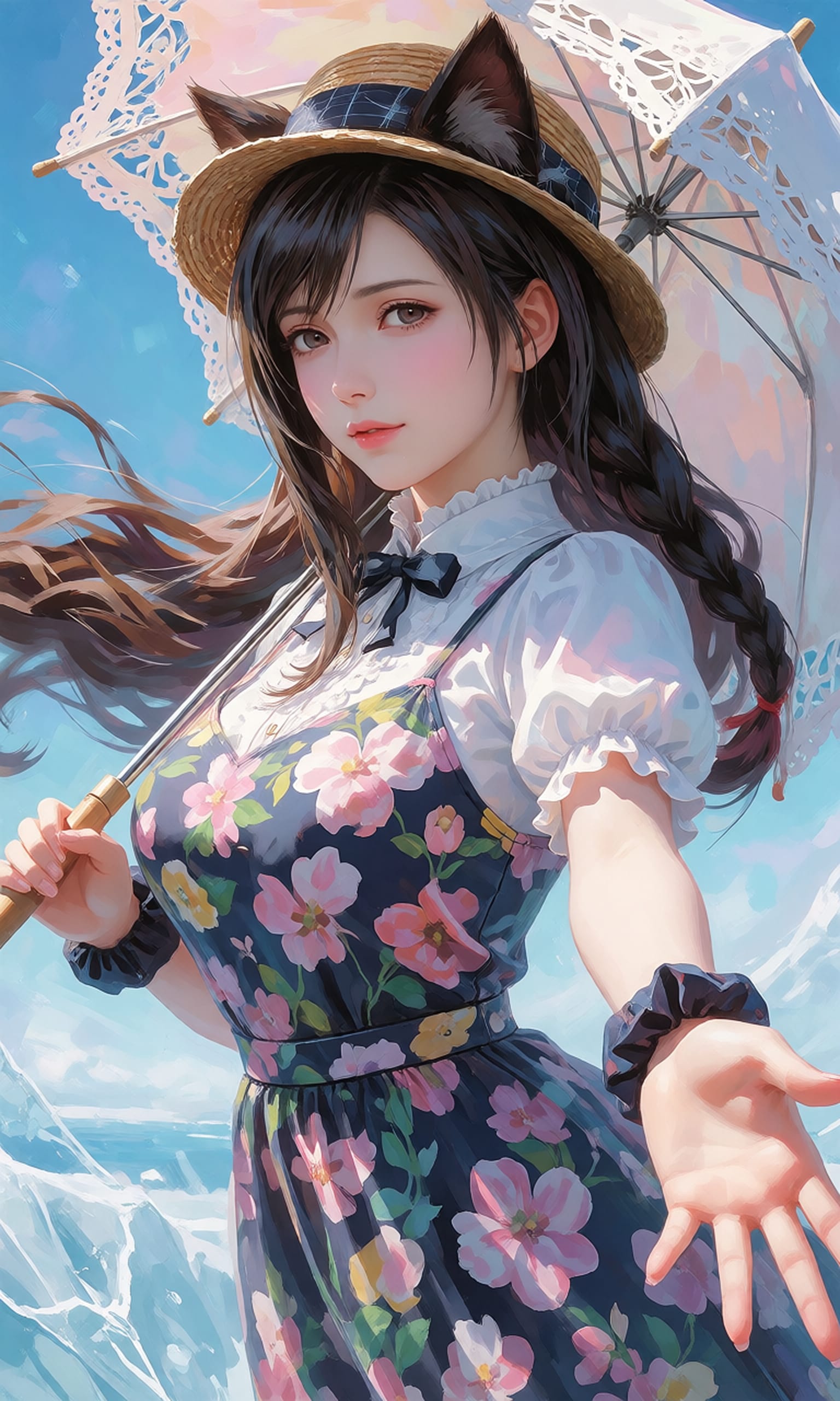 花柄ワンピ | の人気AIイラスト・グラビア
