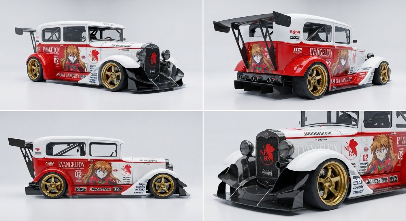 新世紀エヴァンゲリオン痛車クラシックカー | の人気AIイラスト・グラビア