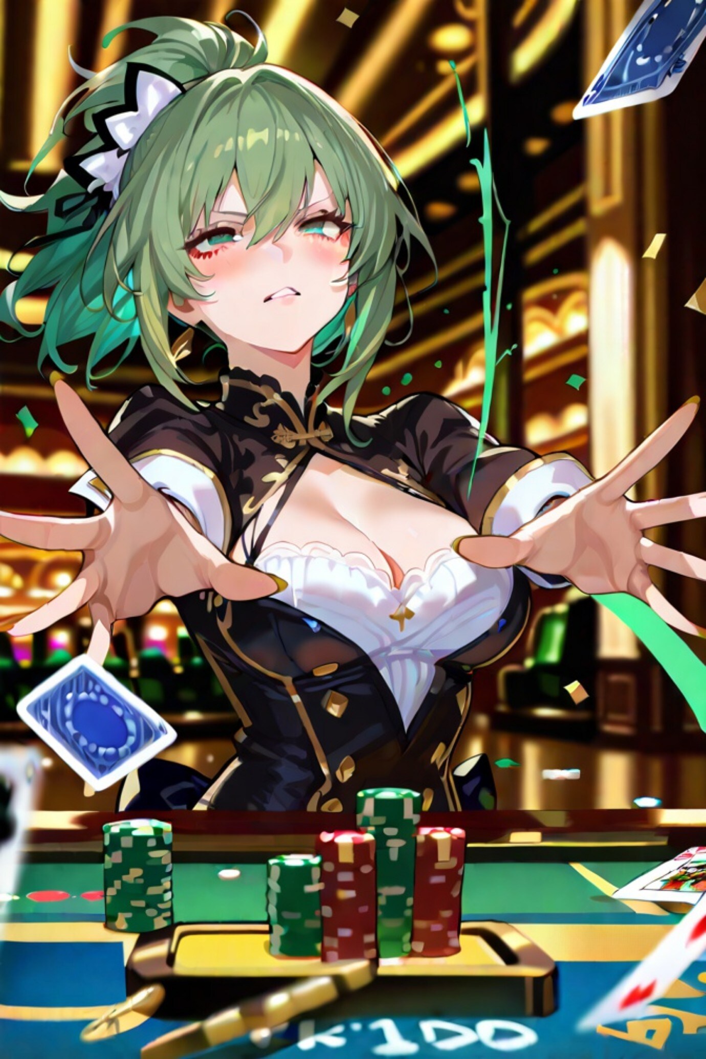 カジノで緑髪ちゃん