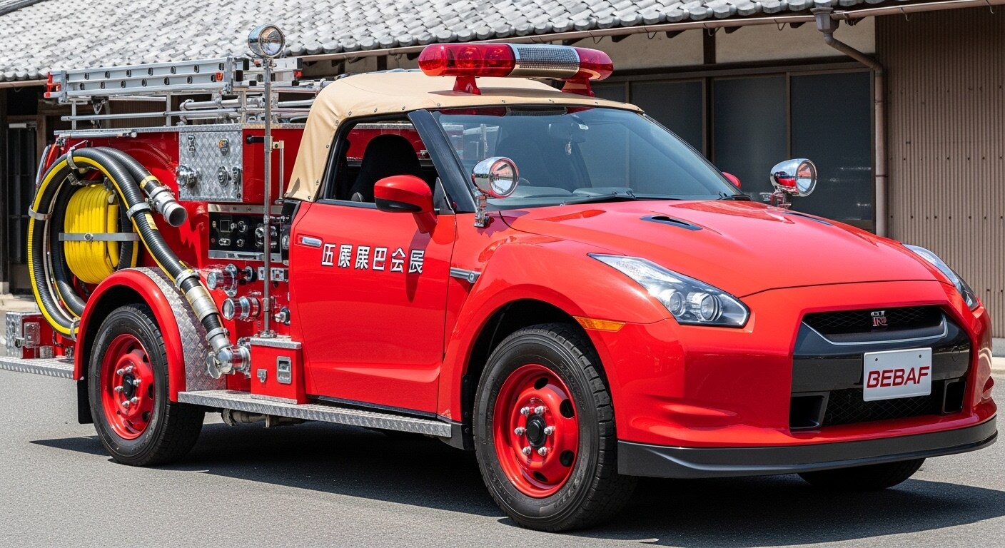 R35GT-R消防車 | の人気AIイラスト・グラビア