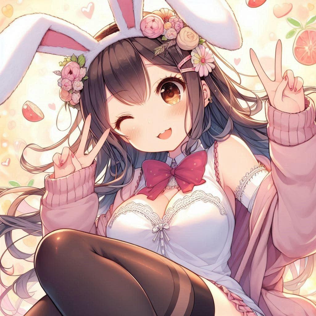 バニーガールといしころ | の人気AIイラスト・グラビア