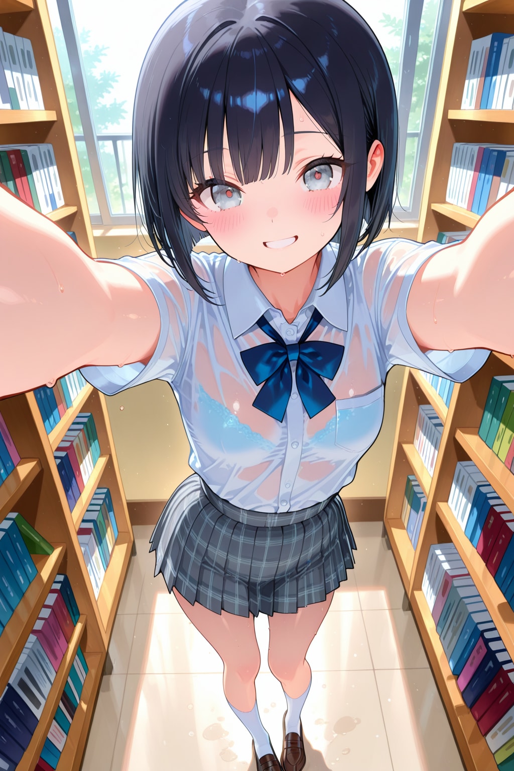 雨上がりの図書館で