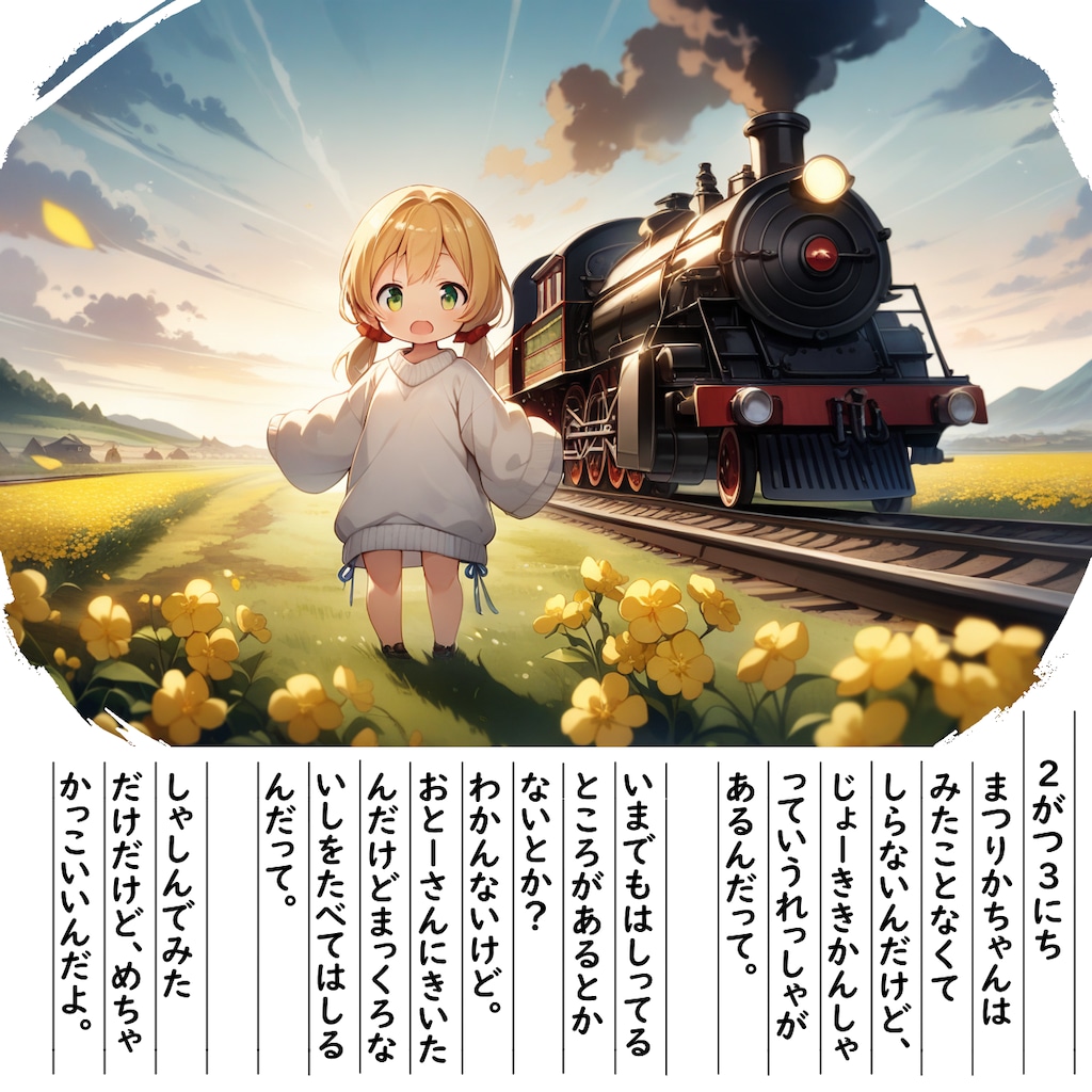 【絵日記】じょーききかんしゃです