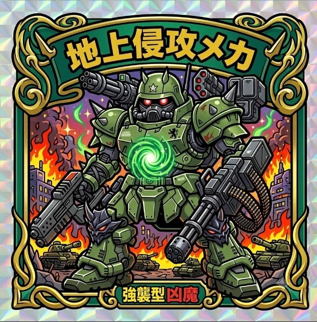 暁の荒野を進軍する不死身の🚨🦉👁地上侵攻メカ🦉🚨👁