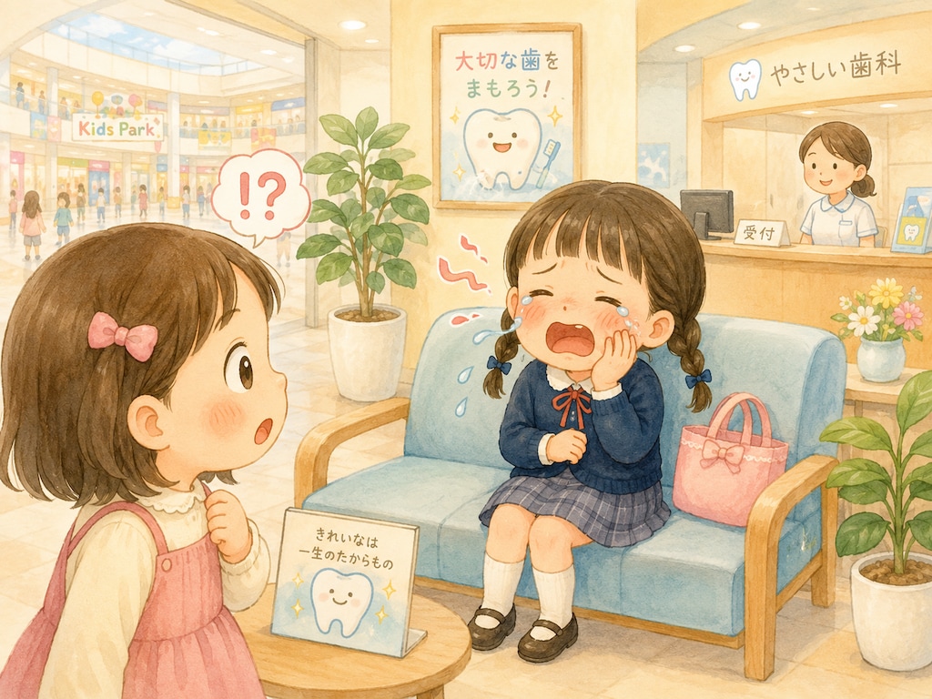 ショッピングモールの歯医者さんにて