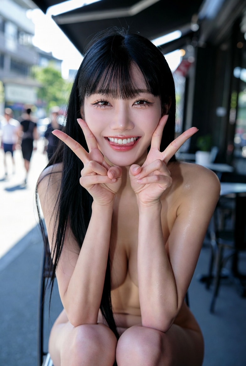 街中で全裸チャレンジ